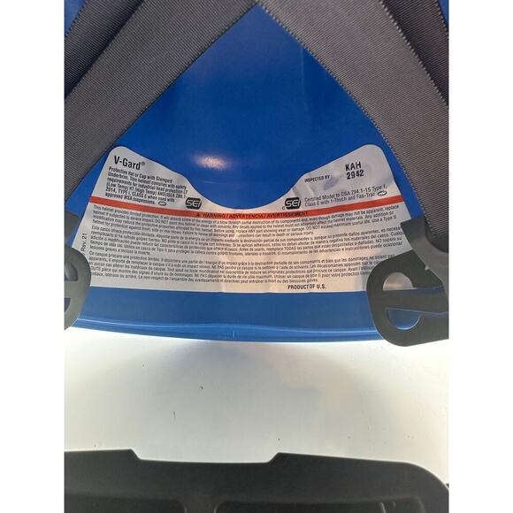 MSA V-Gard Protective Hard Hat Cap w/ Glaregard Underbrim Size Large - Picture 3 of 5